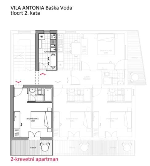 Villa Antonia Baška Voda Extérieur photo