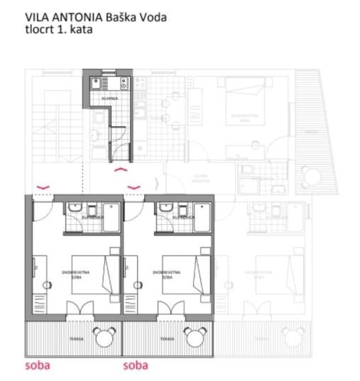 Villa Antonia Baška Voda Extérieur photo